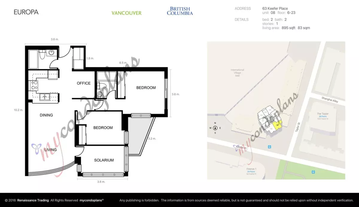 Exterior Rear Photo of 2108 63 Keefer Place, Vancouver, BC