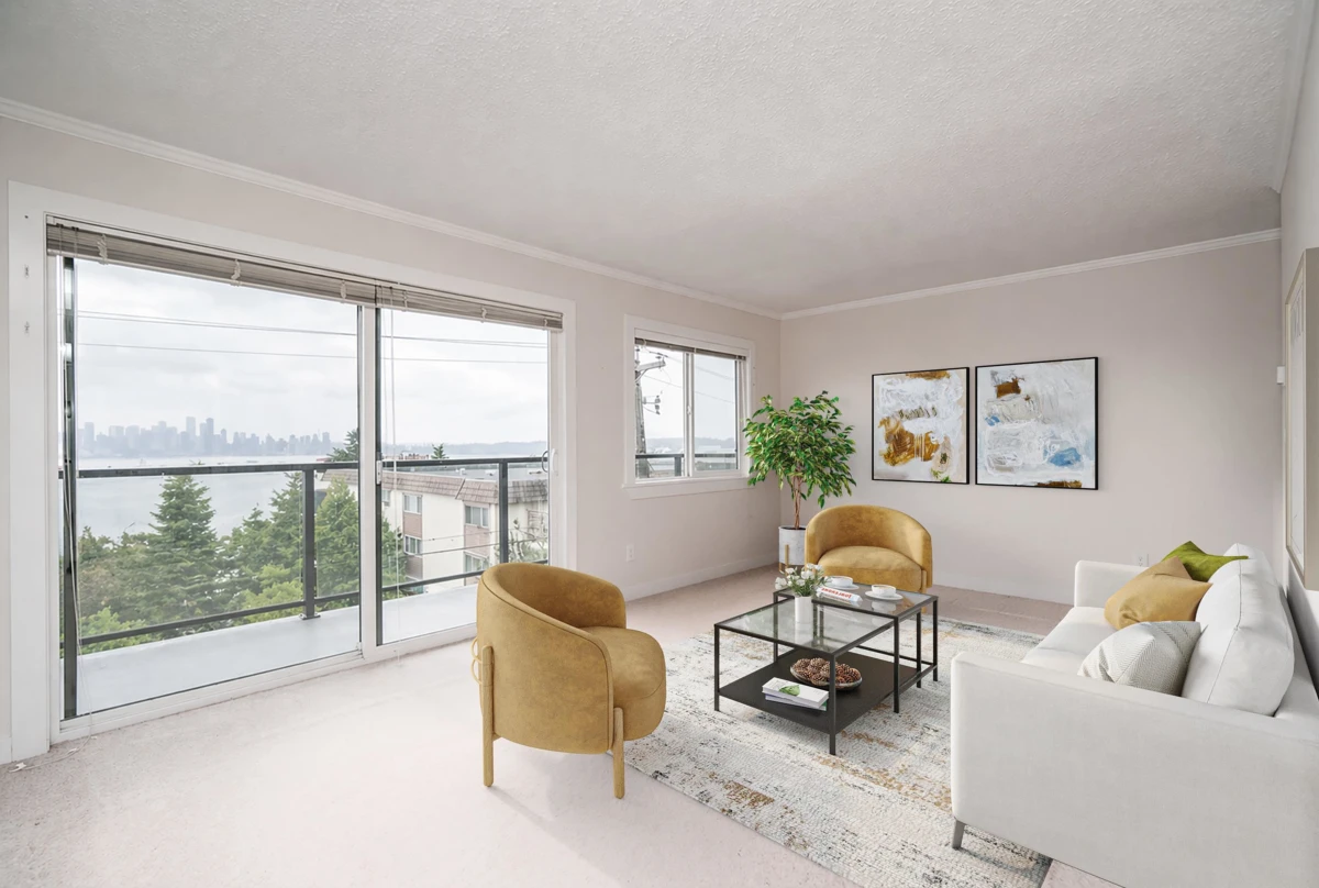 Living Room Photo of 309 240 Mahon Avenue, North Vancouver, BC