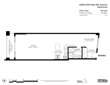 Aerial View of 208 1529 W 6th Avenue, Vancouver, BC