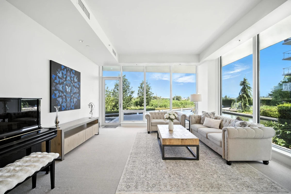 Living Room Photo of 101 6611 Pearson Way, Richmond, BC