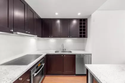 Kitchen Island Photo of 808 821 Cambie Street, Vancouver, BC