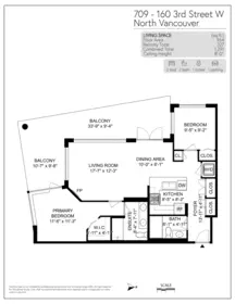 Aerial View of 709 160 W 3rd Street, North Vancouver, BC