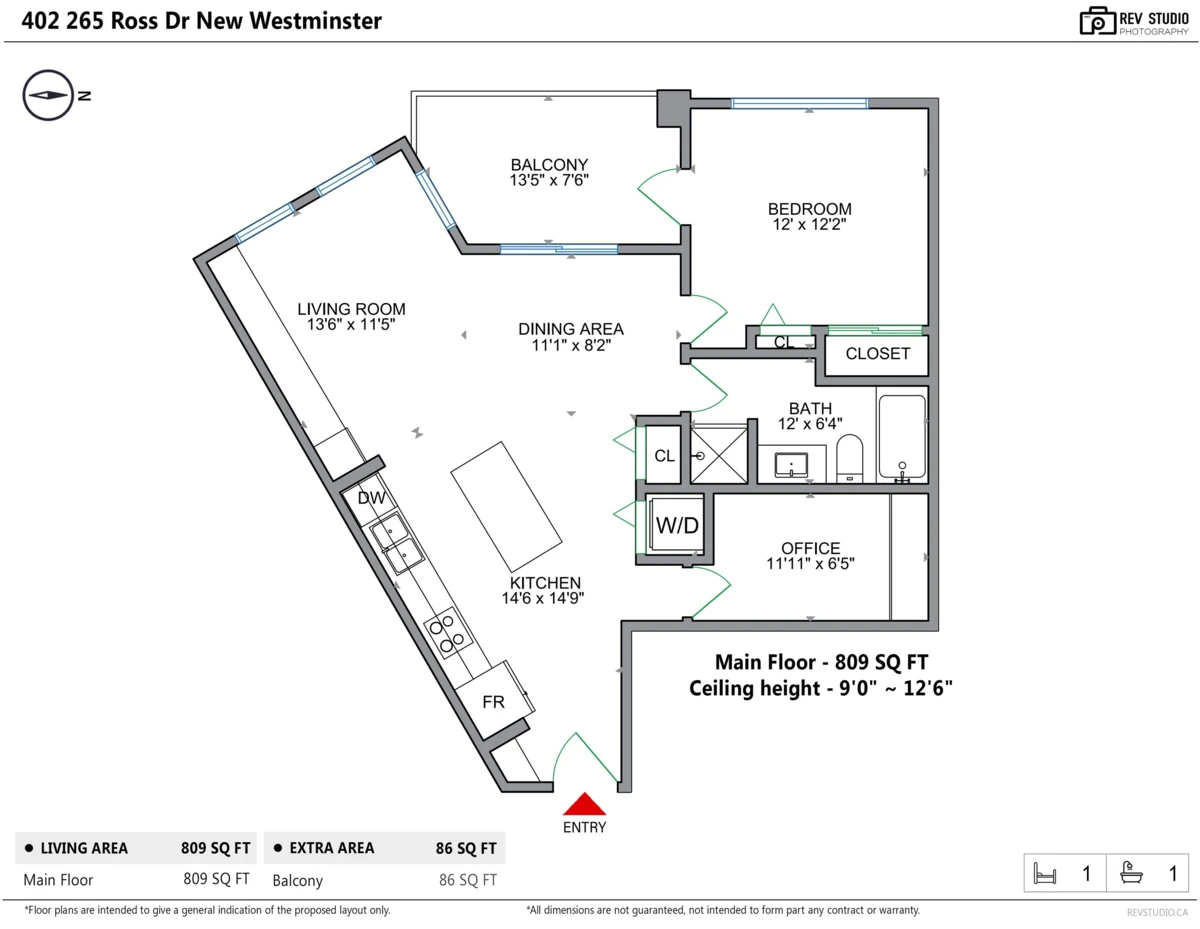 Exterior Rear Photo of 402 265 Ross Drive, New Westminster, BC