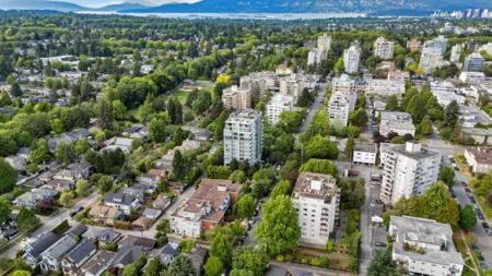 Aerial View of 1003 5955 Balsam Street, Vancouver, BC