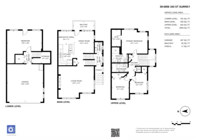 Aerial View of 39 6956 193 Street, Surrey, BC