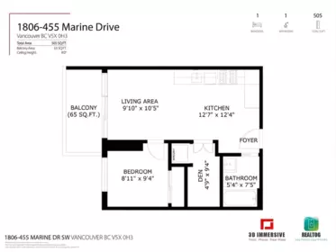 Hallway Photo of 1806 455 SW Marine Drive, Vancouver, BC