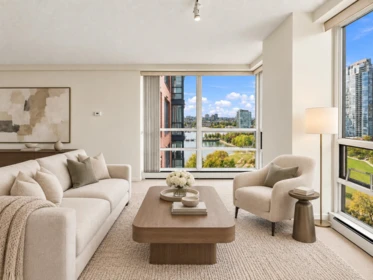 Living Room Photo of 17D 139 Drake Street, Vancouver, BC