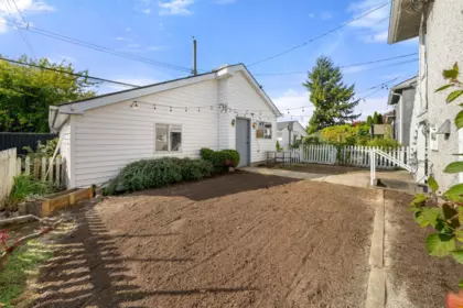 Aerial View of 2554 Adanac Street, Vancouver, BC