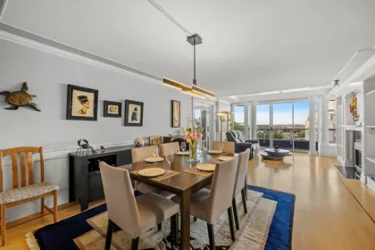 Front exterior of 2002 1245 Quayside Drive, New Westminster, BC