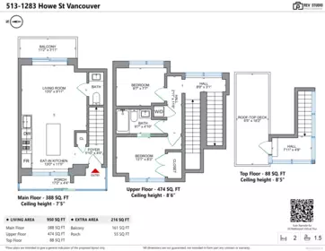 Outdoor Patio Photo of 513 1283 Howe Street, Vancouver, BC