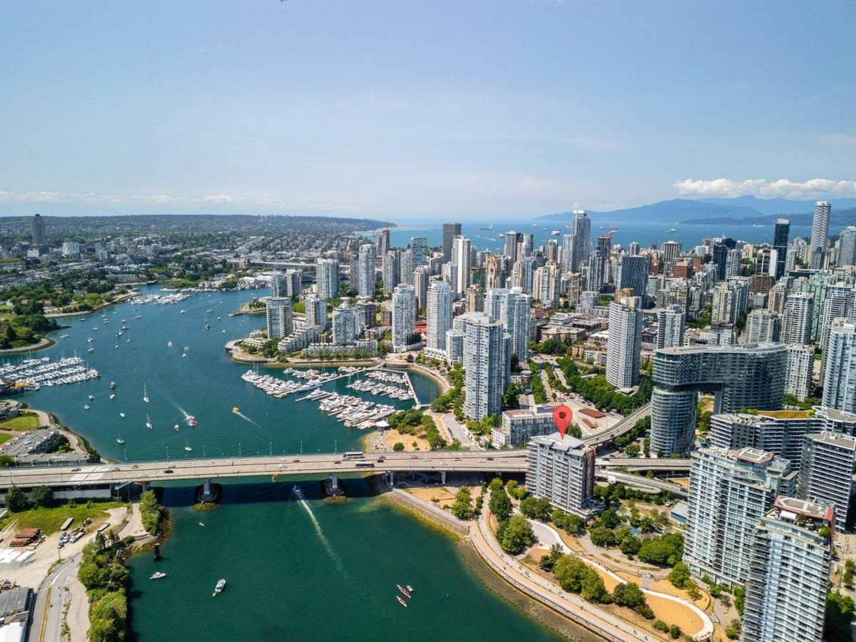 Aerial View of 1006 980 Cooperage Way, Vancouver, BC