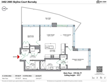 Outdoor Patio Photo of 3402 2085 Skyline Court, Burnaby, BC