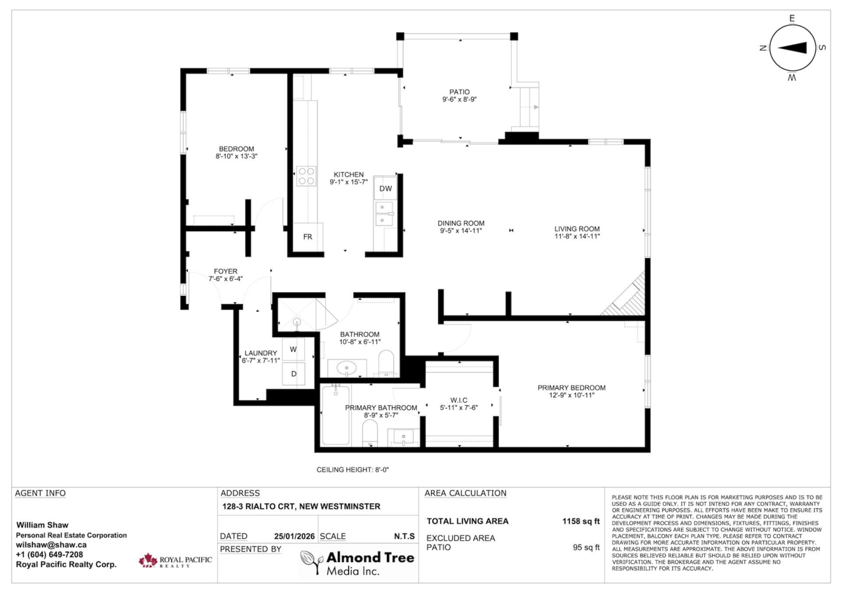 Hallway Photo of 128 3 Rialto Court, New Westminster, BC