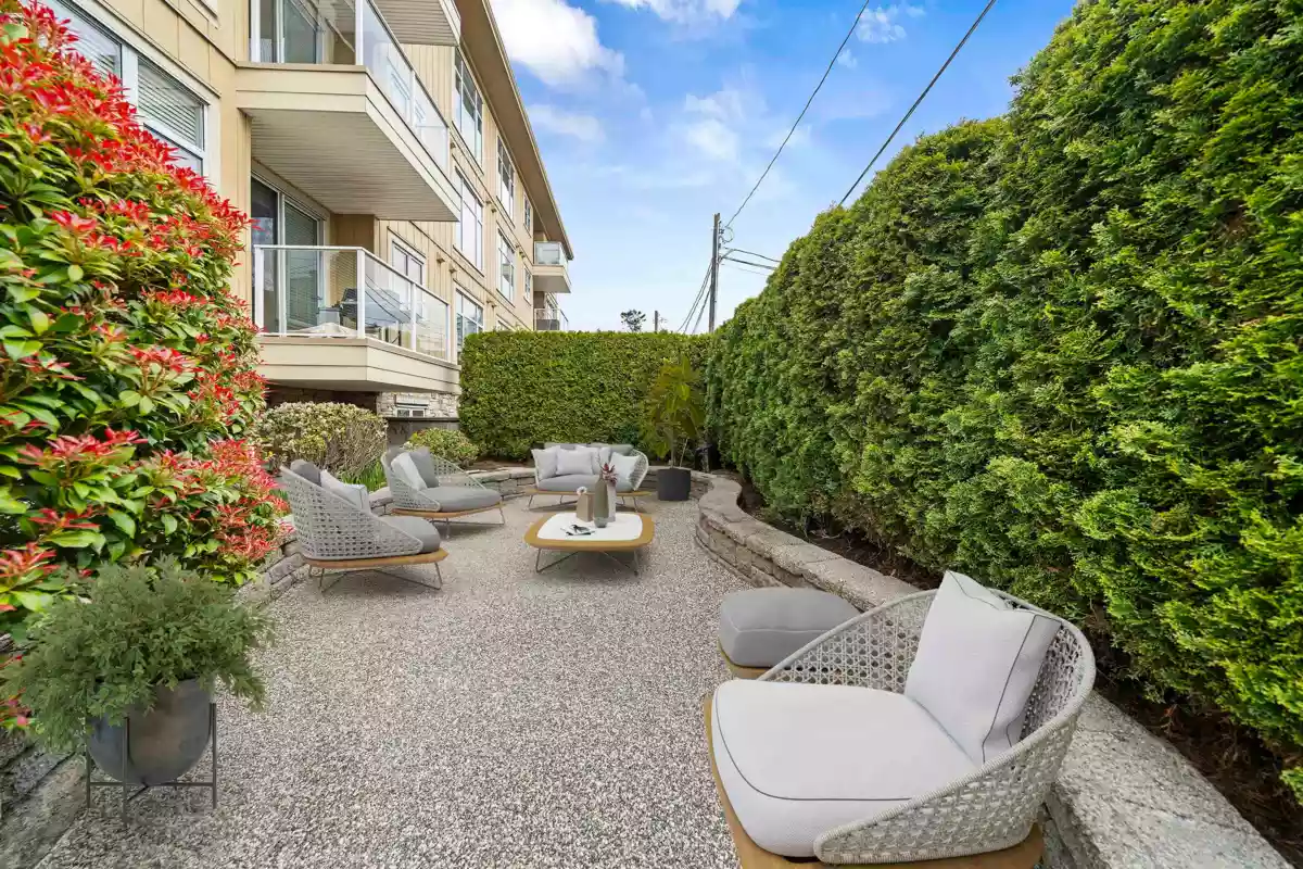 Exterior Rear Photo of 102 15164 Prospect Avenue, White Rock, BC