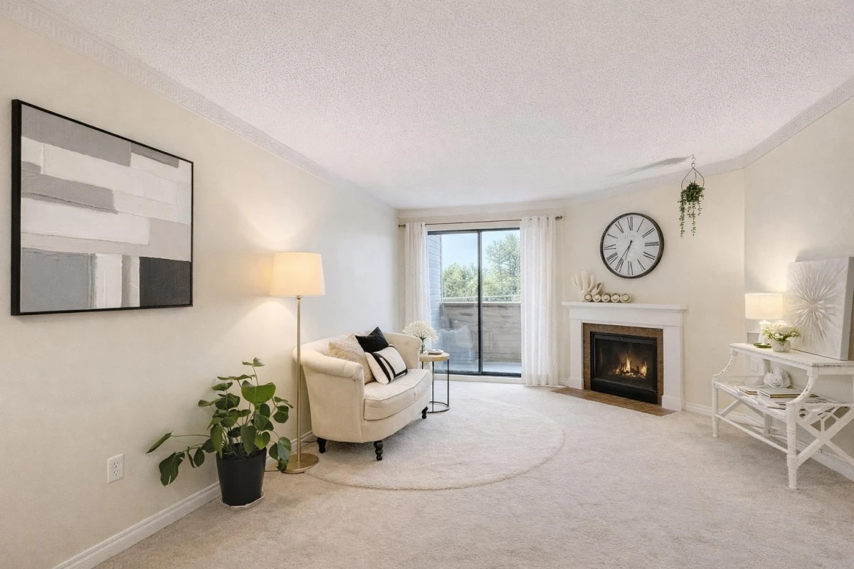 Living Room Photo of 312 615 North Road, Coquitlam, BC