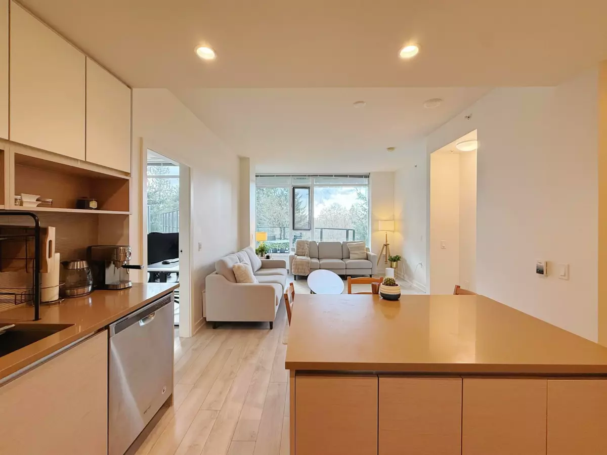 Living Room Photo of 105 8850 University Crescent, Burnaby, BC