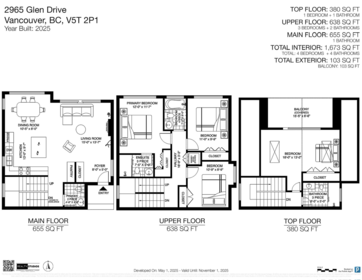Aerial View of 2965 Glen Drive, Vancouver, BC