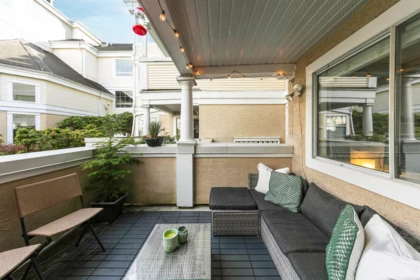 Outdoor Deck Photo of 111 6820 Rumble Street, Burnaby, BC