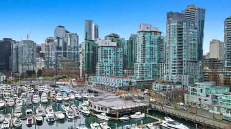 Aerial View of 493 Broughton Street, Vancouver, BC