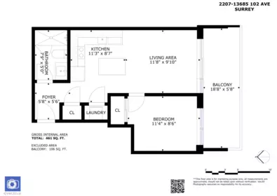 Outdoor Patio Photo of 2207 13685 102 Avenue, Surrey, BC