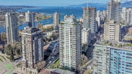 Aerial View of 1002 1020 Harwood Street, Vancouver, BC