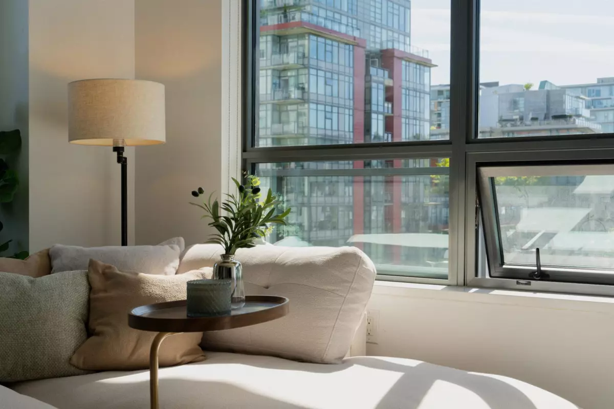 Living Room Photo of 604 1688 Pullman Porter Street, Vancouver, BC