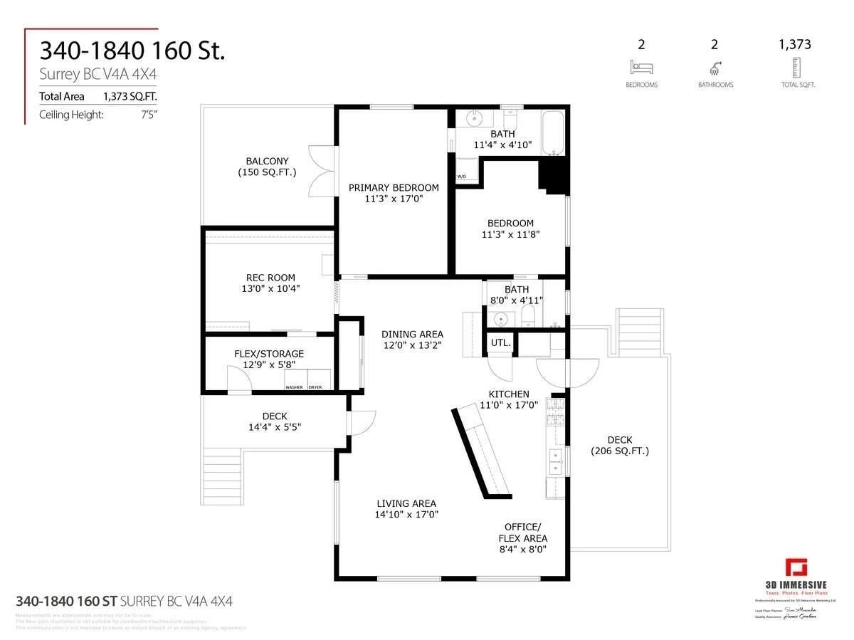 Exterior Rear Photo of 340 1840 160 Street, Surrey, BC