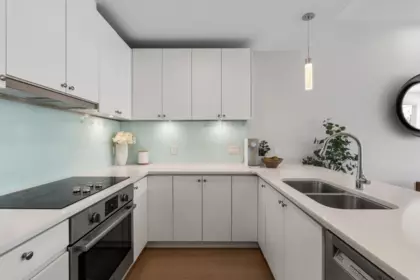 Kitchen Island Photo of 206 1591 Bowser Avenue, North Vancouver, BC
