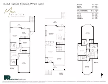 Aerial View of 15554 Russell Avenue, White Rock, BC