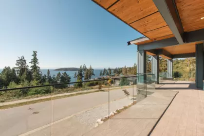 Aerial View of 5972/74 Barnacle Street, Sechelt, BC