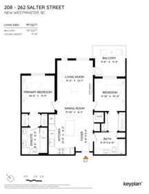 Living Room Photo of 208 262 Salter Street, New Westminster, BC