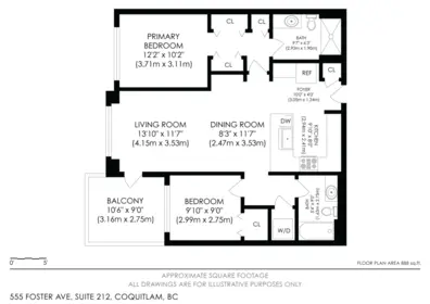 212 555 Foster Avenue, Coquitlam, BC, Coquitlam — Apartment/Condo for sale