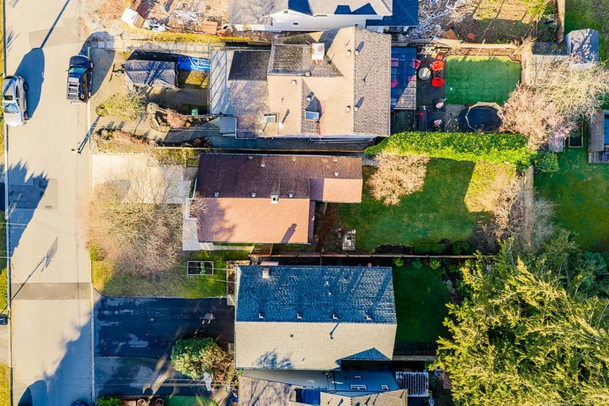 Aerial View of 3446 Church Street, North Vancouver, BC