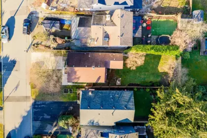 Aerial View of 3446 Church Street, North Vancouver, BC