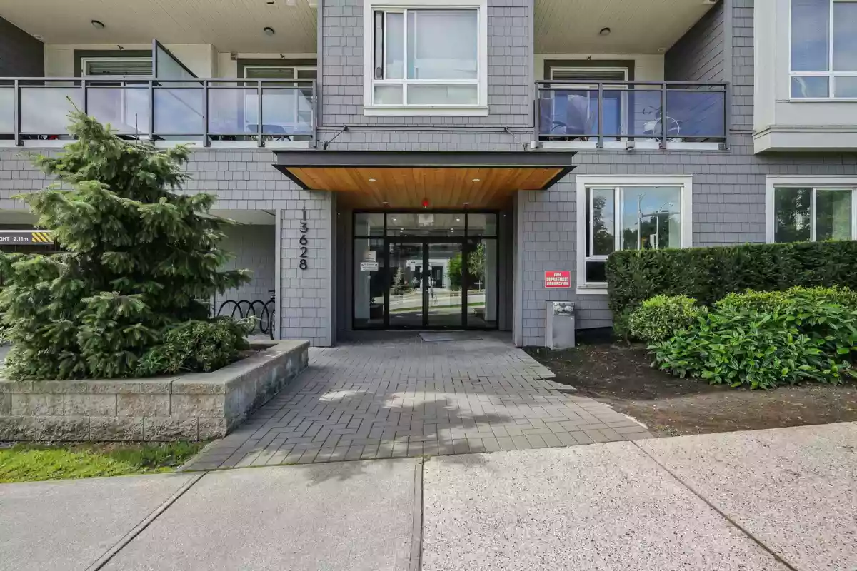 Exterior Rear Photo of 303 13628 81a Avenue, Surrey, BC