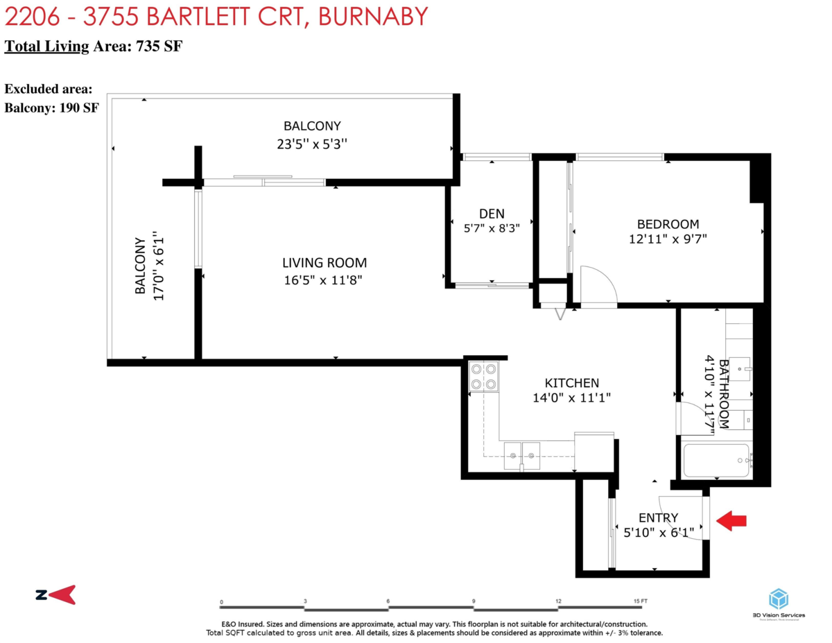 Hallway Photo of 2206 3755 Bartlett Court, Burnaby, BC
