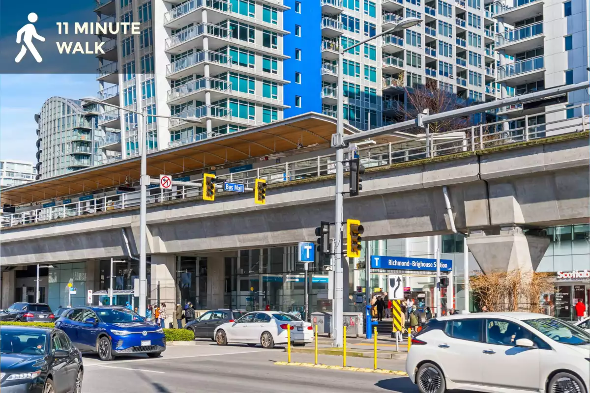 Aerial View of 602 8180 Granville Avenue, Richmond, BC