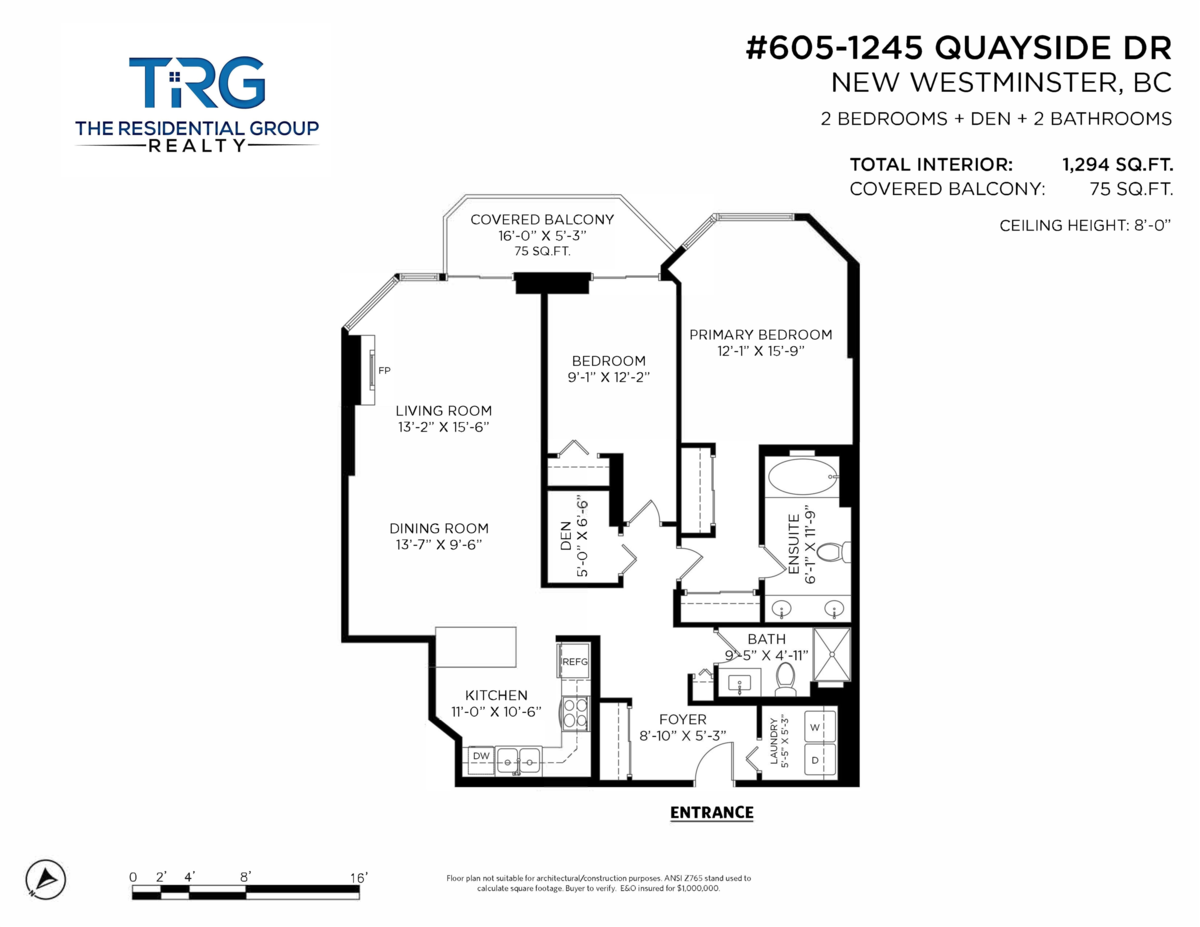 Outdoor Deck Photo of 605 1245 Quayside Drive, New Westminster, BC
