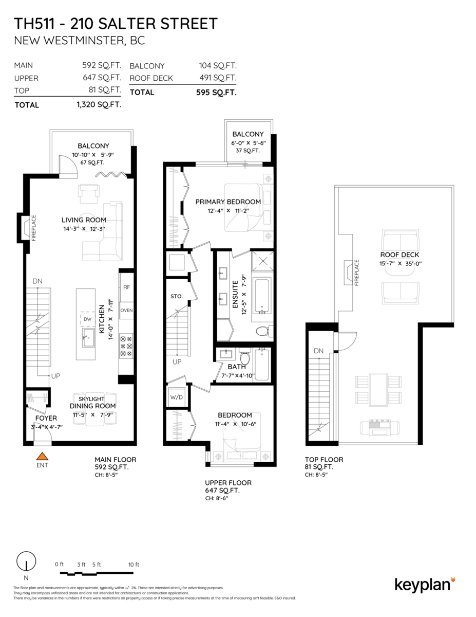 Exterior Rear Photo of TH511 210 Salter Street, New Westminster, BC