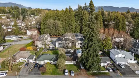 Aerial View of 7680 Blott Street, Mission, BC