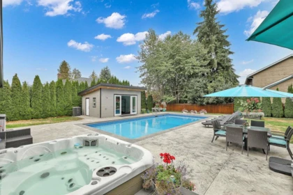 Aerial View of 4930 196 Street, Langley, BC