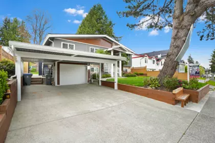 Aerial View of 9027 Prince Charles Boulevard, Surrey, BC