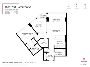 Community Amenities Photo (Clubhouse) of 1605 788 Hamilton Street, Vancouver, BC