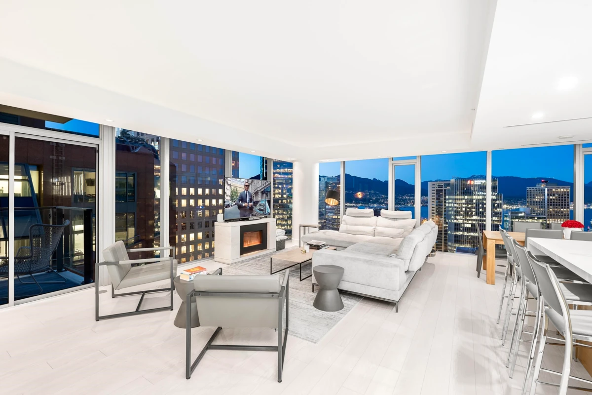 Living Room Photo of 2902 667 Howe Street, Vancouver, BC