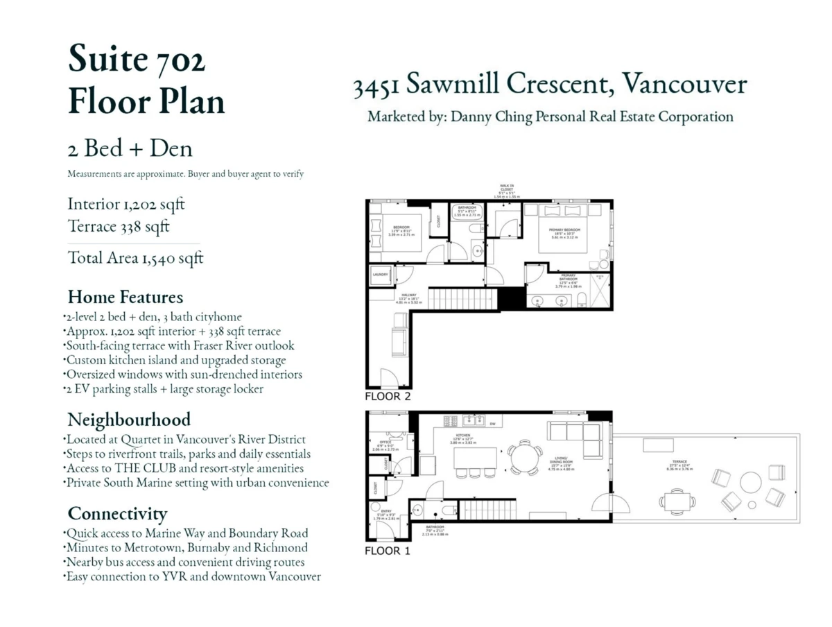 Exterior Rear Photo of 702 3451 Sawmill Crescent, Vancouver, BC