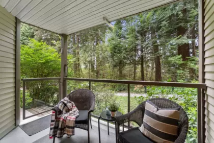 Exterior Rear Photo of 104 180 Ravine Drive, Port Moody, BC