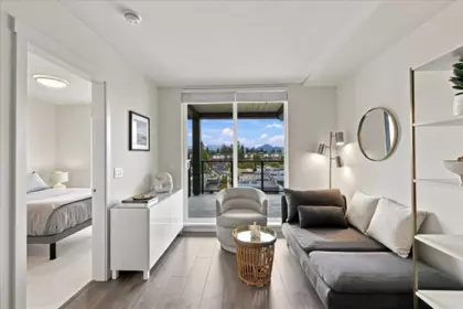 Living Room Photo of 601 707 Como Lake Avenue, Coquitlam, BC