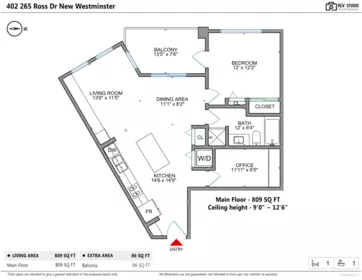 Exterior Rear Photo of 402 265 Ross Drive, New Westminster, BC