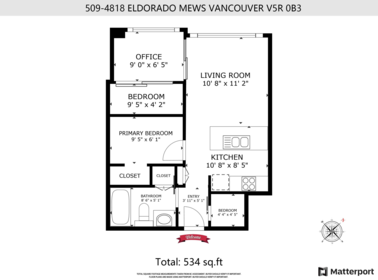 Basement Recreation Room Photo of 509 4818 Eldorado Mews, Vancouver, BC