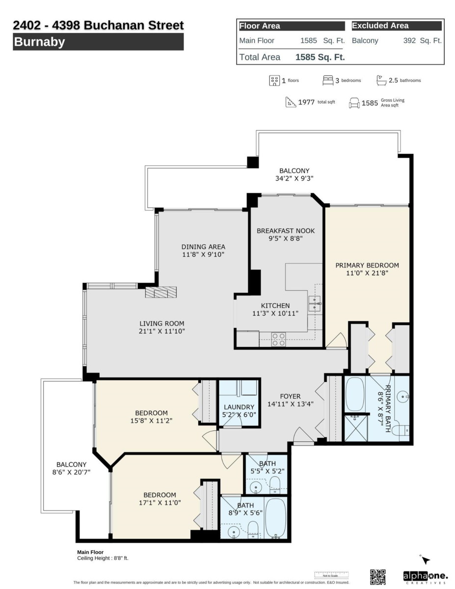 Outdoor Deck Photo of 2402 4398 Buchanan Street, Burnaby, BC